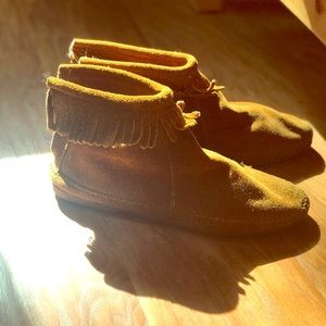 Vintage Suede Ankle Mocassins